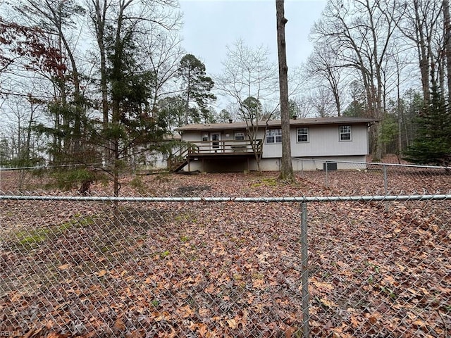 view of front facade featuring a deck