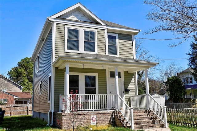 view of front of house featuring covered porch