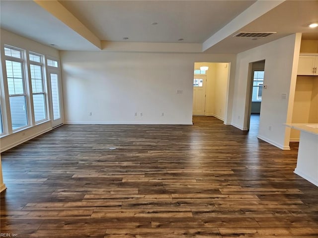 interior space featuring dark hardwood / wood-style flooring