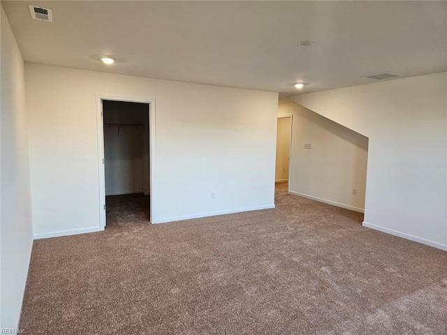 interior space featuring carpet