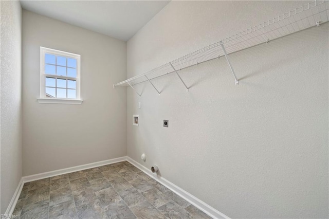 laundry room with hookup for an electric dryer, hookup for a gas dryer, and hookup for a washing machine