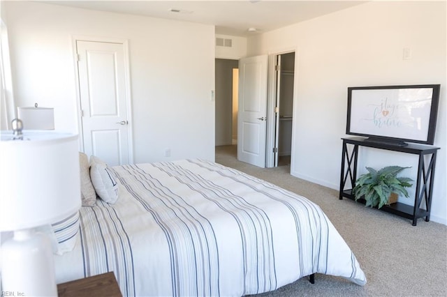 view of carpeted bedroom