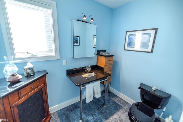 home office with sink