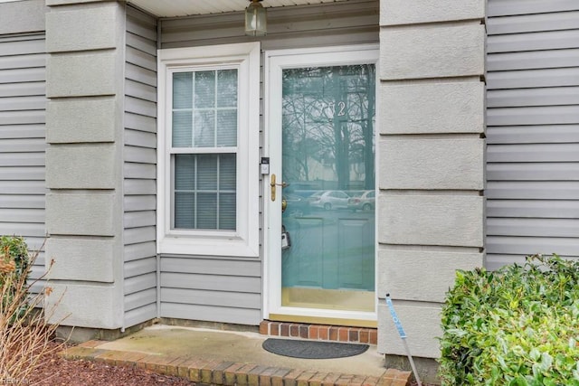 view of doorway to property