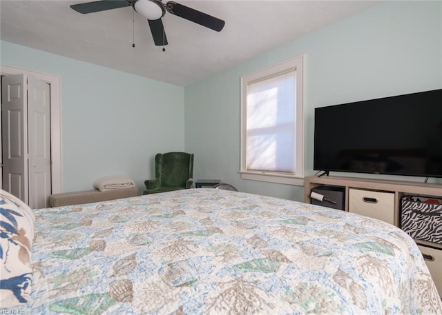 bedroom with ceiling fan