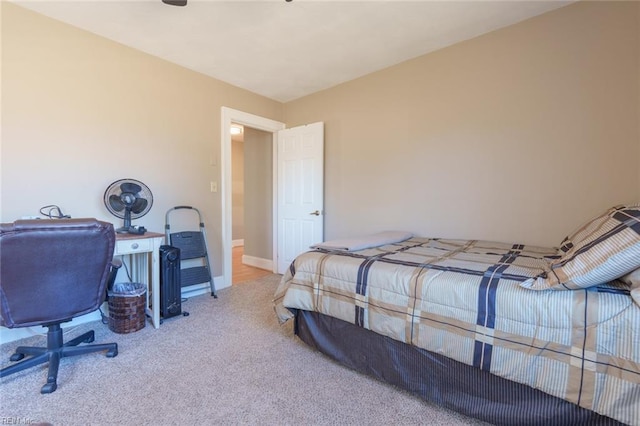 view of carpeted bedroom