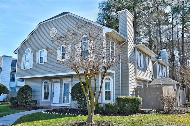 view of property with a front yard