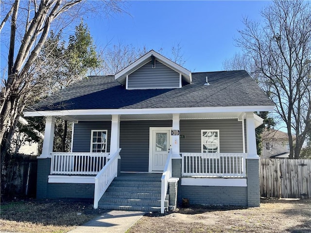 bungalow featuring a porch