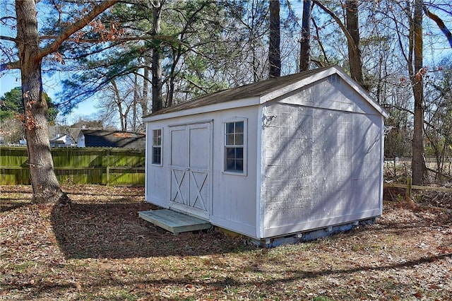 view of outdoor structure