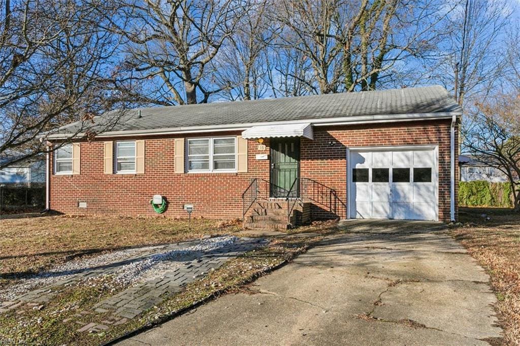 ranch-style house with a garage