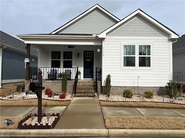 view of front of house with a porch