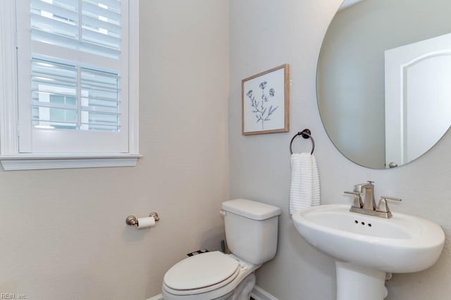 bathroom featuring sink and toilet