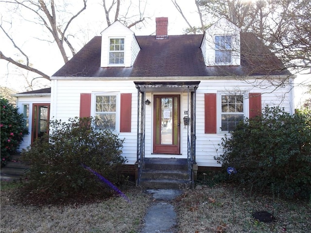 view of new england style home