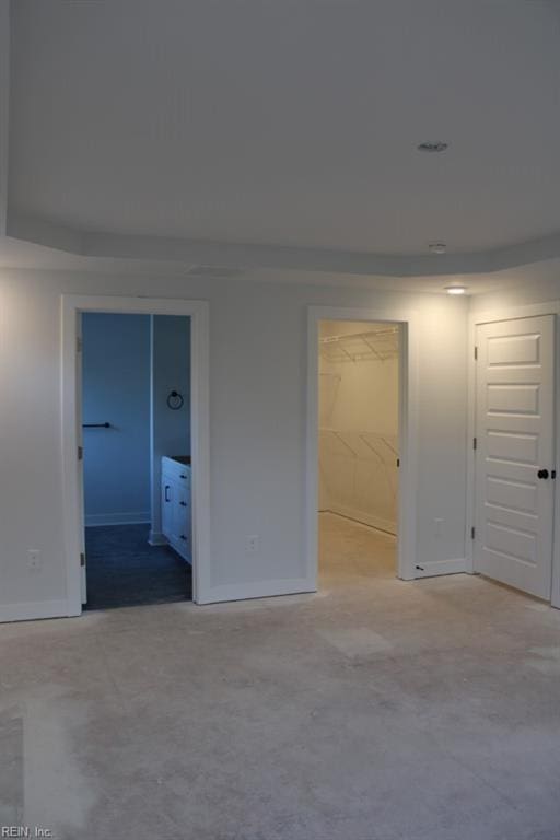 view of spare room