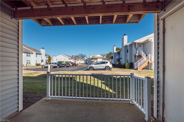 exterior space with covered porch