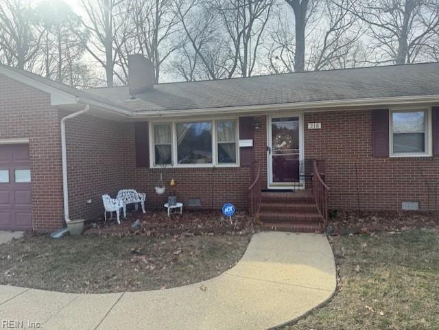 view of front facade featuring a garage