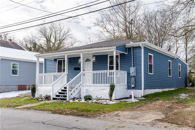 bungalow-style house with covered porch