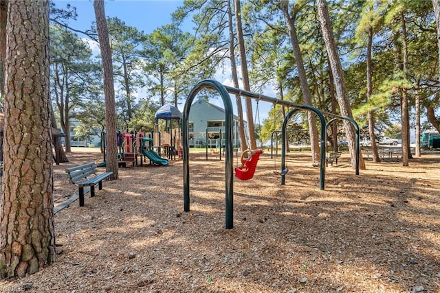 view of community jungle gym