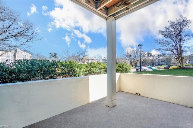 view of patio / terrace with a balcony