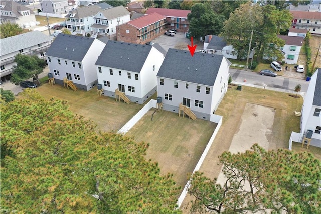 birds eye view of property featuring a residential view