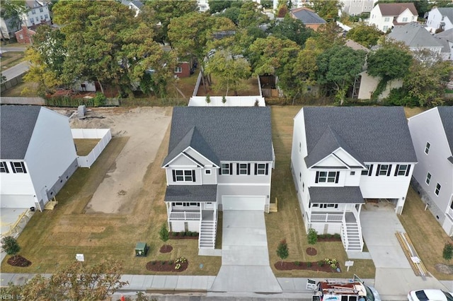 bird's eye view featuring a residential view