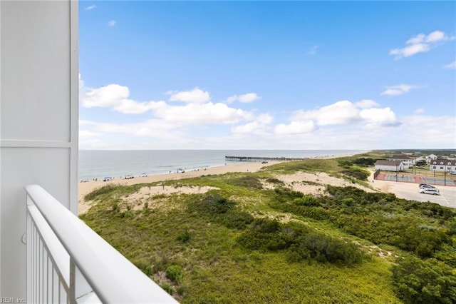 water view featuring a view of the beach