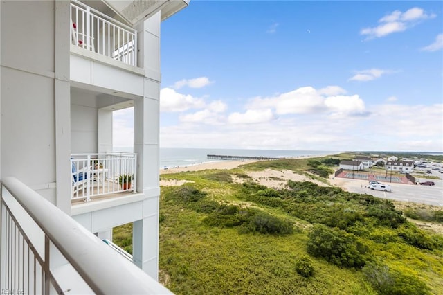 property view of water with a view of the beach