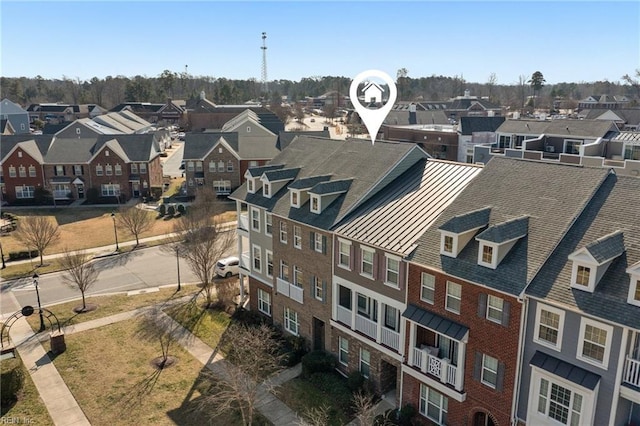 bird's eye view featuring a residential view