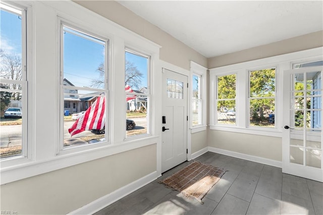 view of sunroom