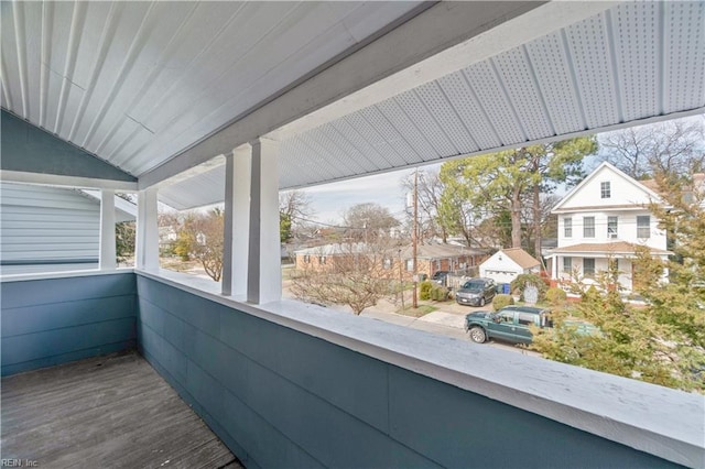 balcony featuring a residential view