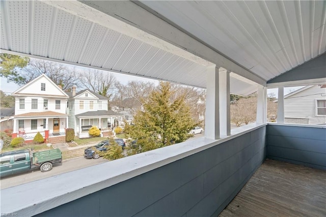 balcony featuring a residential view