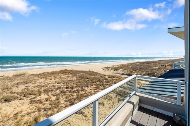 water view featuring a beach view