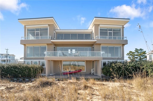 view of front of home with stucco siding