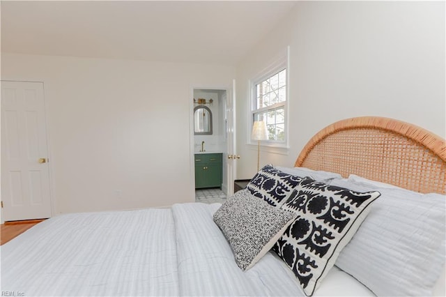 bedroom with a sink