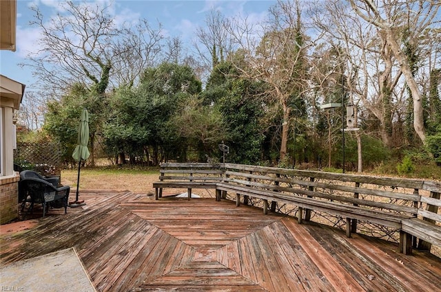 view of wooden deck