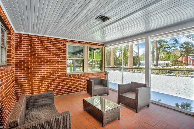 view of sunroom