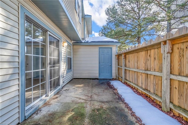 view of patio with fence