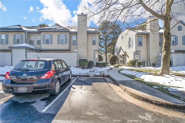 exterior space with curbs and sidewalks