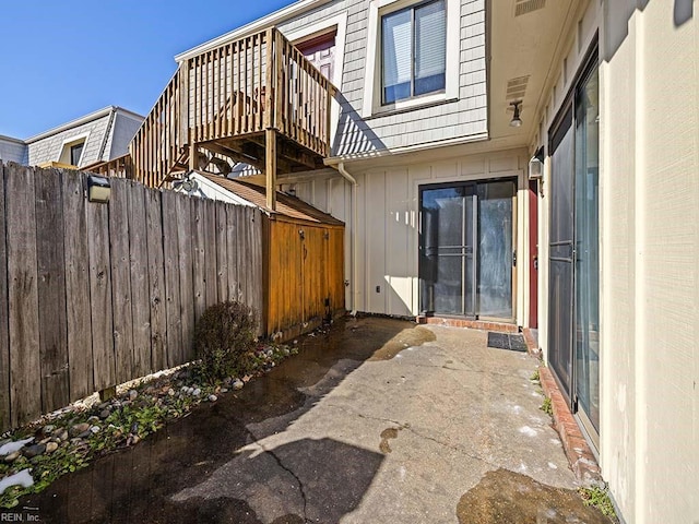 view of patio / terrace with fence