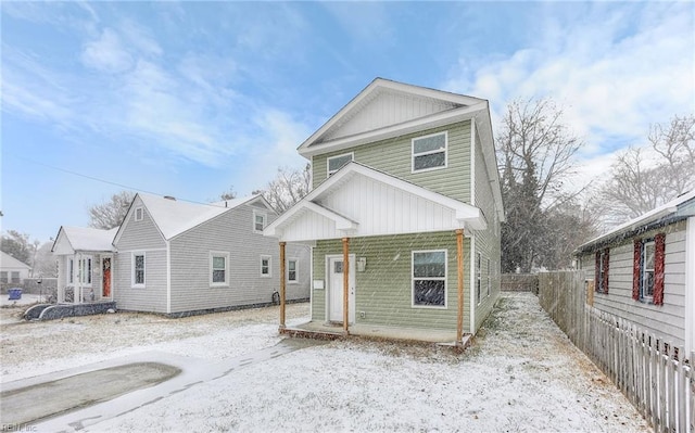 view of front of home with a porch