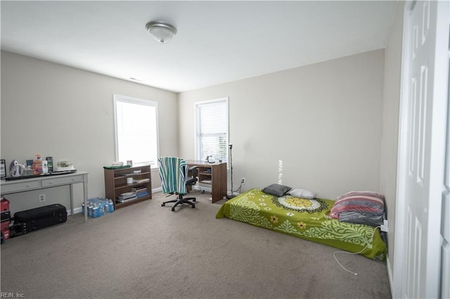 bedroom with carpet flooring