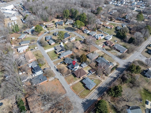 drone / aerial view with a residential view