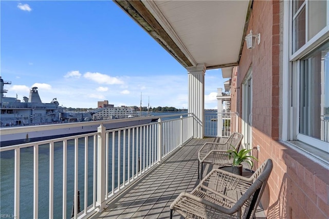 balcony with a city view