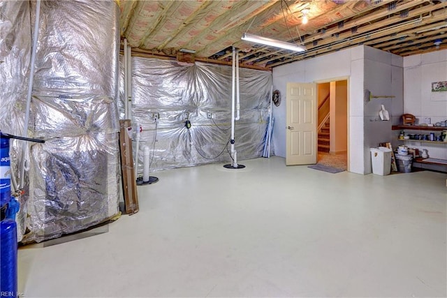 4665 Westhampton, Williamsburg, VA 23188 - unfinished below grade area featuring stairs