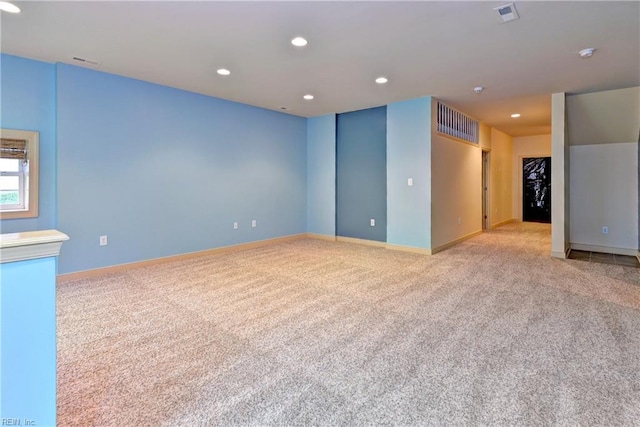 4665 Westhampton, Williamsburg, VA 23188 - empty room with baseboards, recessed lighting, visible vents, and light colored carpet