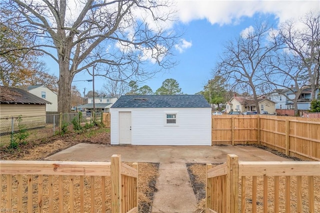 exterior space with a residential view and fence