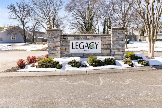 view of community sign