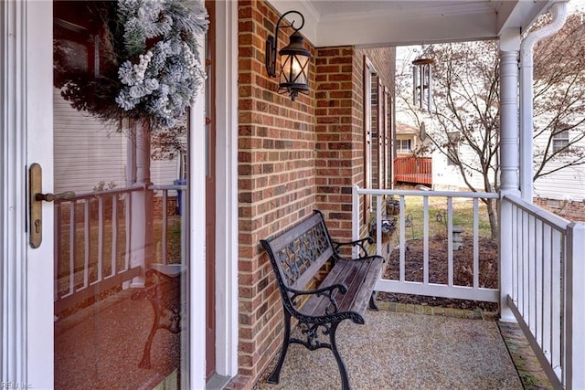 balcony with covered porch