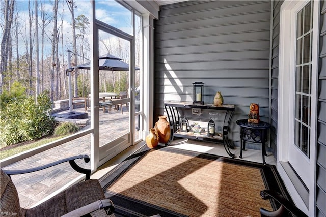 view of sunroom