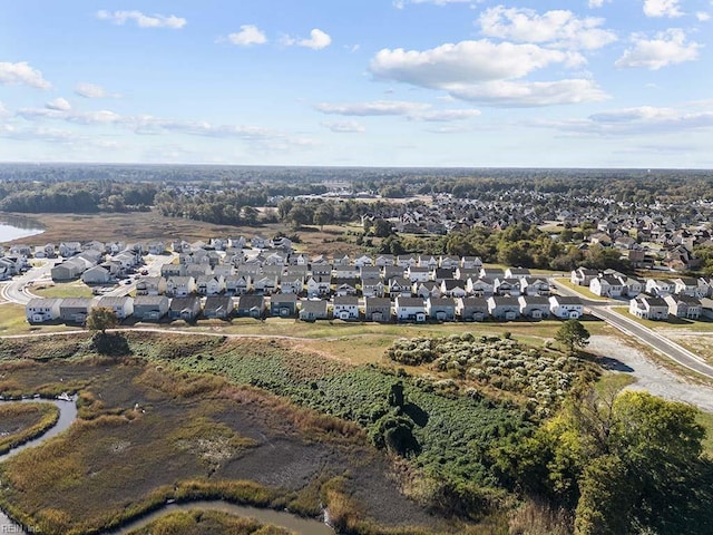 drone / aerial view with a residential view